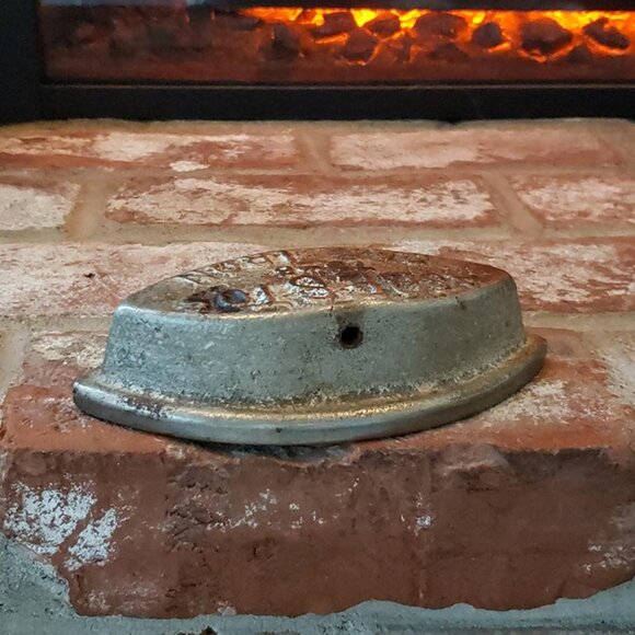 Antique iron doorstop cast iron Asbestos 72 B Iron - Picture 3 of 5